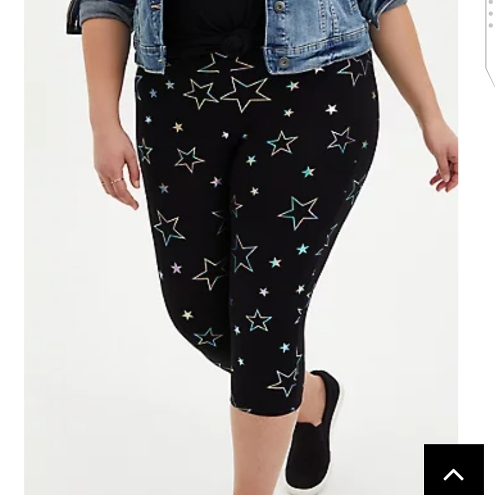 🆕RAINBOW STAR FOIL- PEDAL PUSHER LEGGING